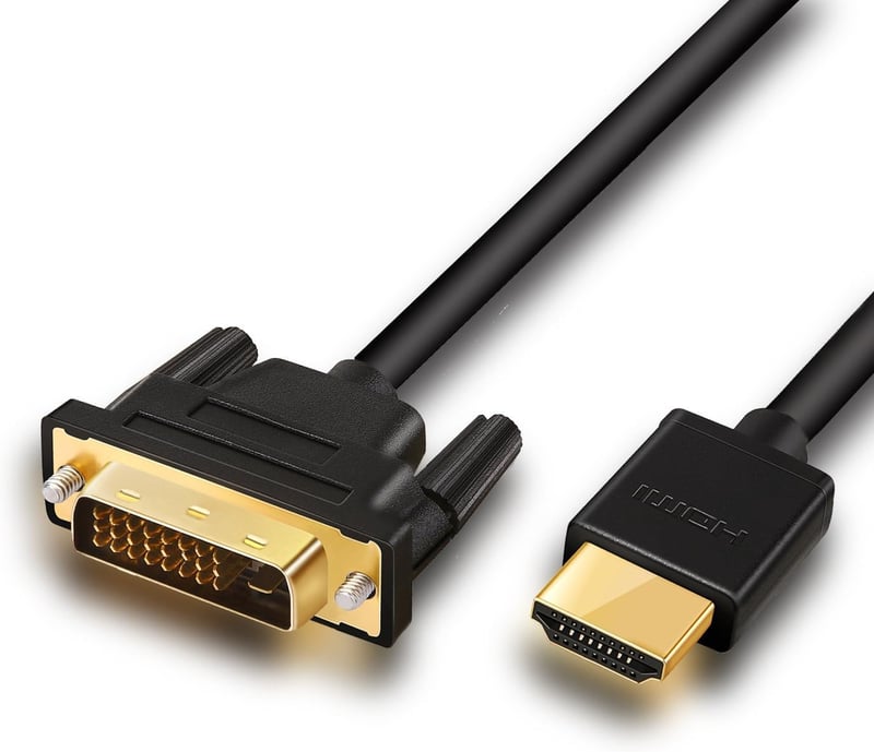 ANNNWZZD Kétirányú DVI-HDMI Kábel TV-hez és Monitorhoz, 1,5m