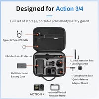 DJI Osmo Action 4/3 Sportkamera Táska - Hordozható PU Bőr Tok 3