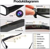 KAMREA Full HD Mini Kamera - Hordozható Rejtett Megfigyelő Kamera Hang- és Videofelvétellel 2