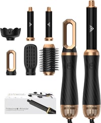 Airstyler 6 az 1-ben Hajformázó Készlet - Körkefés Hajszárító, Meleglevegős Kefe, Diffúzor, Göndörítő - Egyenesítéshez, Szárításhoz, Dúsítás 1