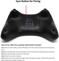 Wii U Pro Kontroller - Fekete Vezeték Nélküli Ergonomikus Gamepad 4