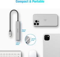 RSHTECH 10Gbps USB-C Hub 4 portos, MacBook Pro/Air M1/M2 kompatibilis, ultravékony alumínium adapter 7