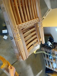 vidaXL Tíkfa Faragott Pad Barna 127,5x52x80 cm Masszív Teak Kerti Kispad Ülőpad Tornác — mindkét karfa törött (állapot: lásd a 2. képet) 3