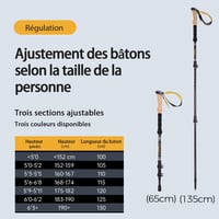 Wedo 3 részes alumínium túrabot 65-135cm, Nordic walking és Camino túrákhoz 6