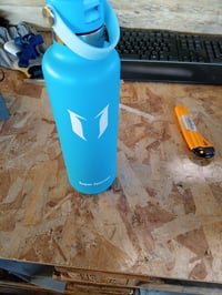 Termos din oțel inoxidabil Super Sparrow, 1 L, albastru cer, cu capac cu pai, perete dublu — laterală ușor lovită (stare: vezi a 2-a imagine) 5