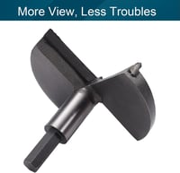 Utoolmart 100 mm-es Forstner fúrófej karbid heggyel, 80 mm hosszú, professzionális faipari lyukfúró forgóvágó, zsanérokhoz, rétegelt lemezhe 2