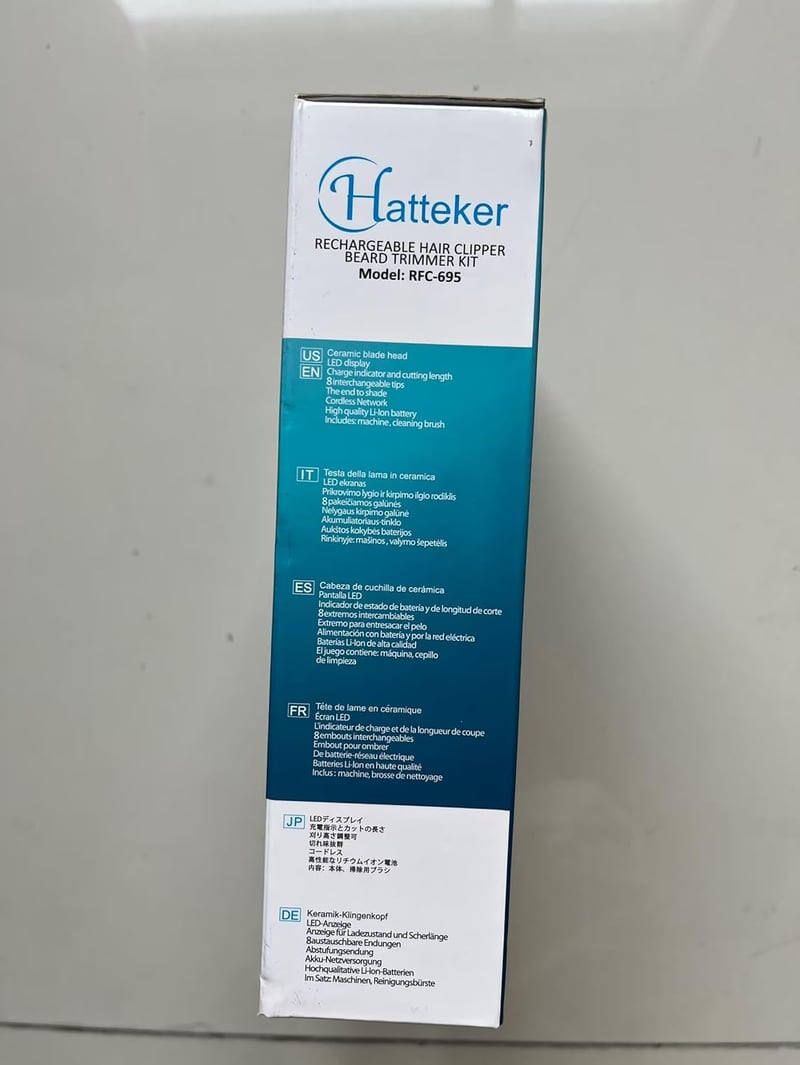 Hatteker 3 az 1-ben profi vízálló hajvágó és szakállvágó készülék férfiaknak