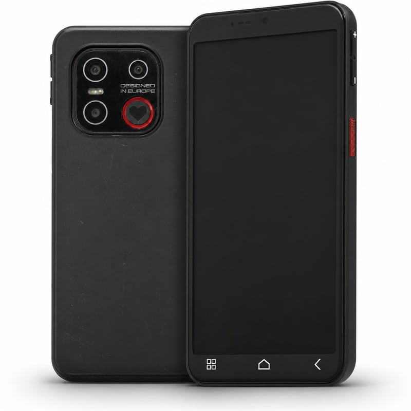 Smartfón pre seniorov Emporia SMART.7 lite, Android, 5,45" displej, NFC, čítačka odtlačkov prstov, 128 GB, čierny – (stav: pozri 2. obrázok)