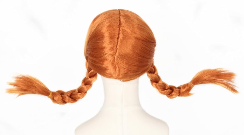 Perucă împletită lungă, șaten deschis Topcosplay pentru femei - Păr sintetic termorezistent pentru cosplay și costume de Halloween, stil de păr ondulat