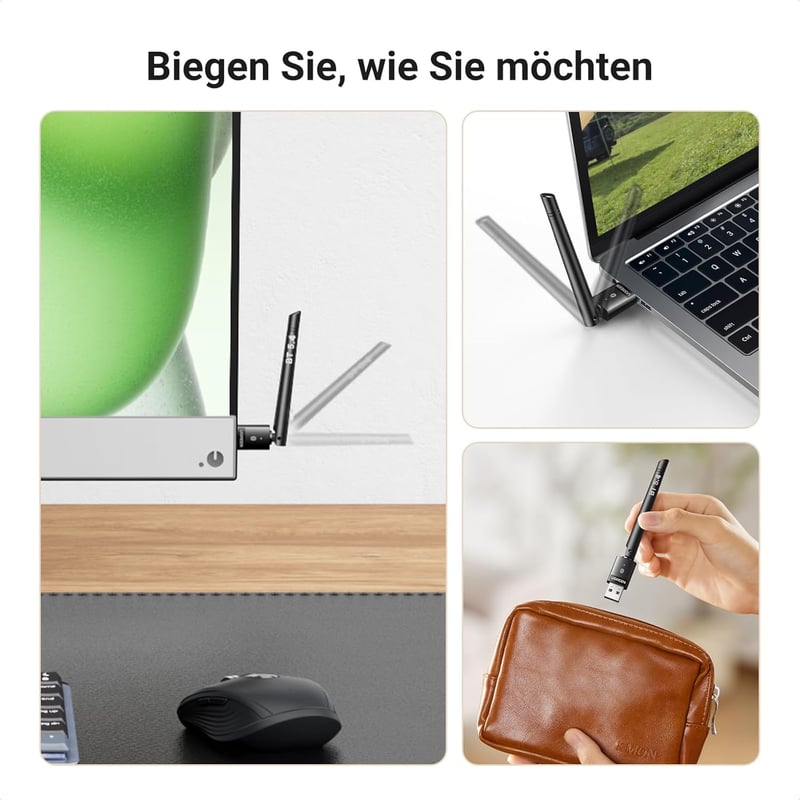 UGREEN Bluetooth 5.4 adapter PC-hez, nagy hatótávolságú USB dongle Windows 11/10/8.1-hez