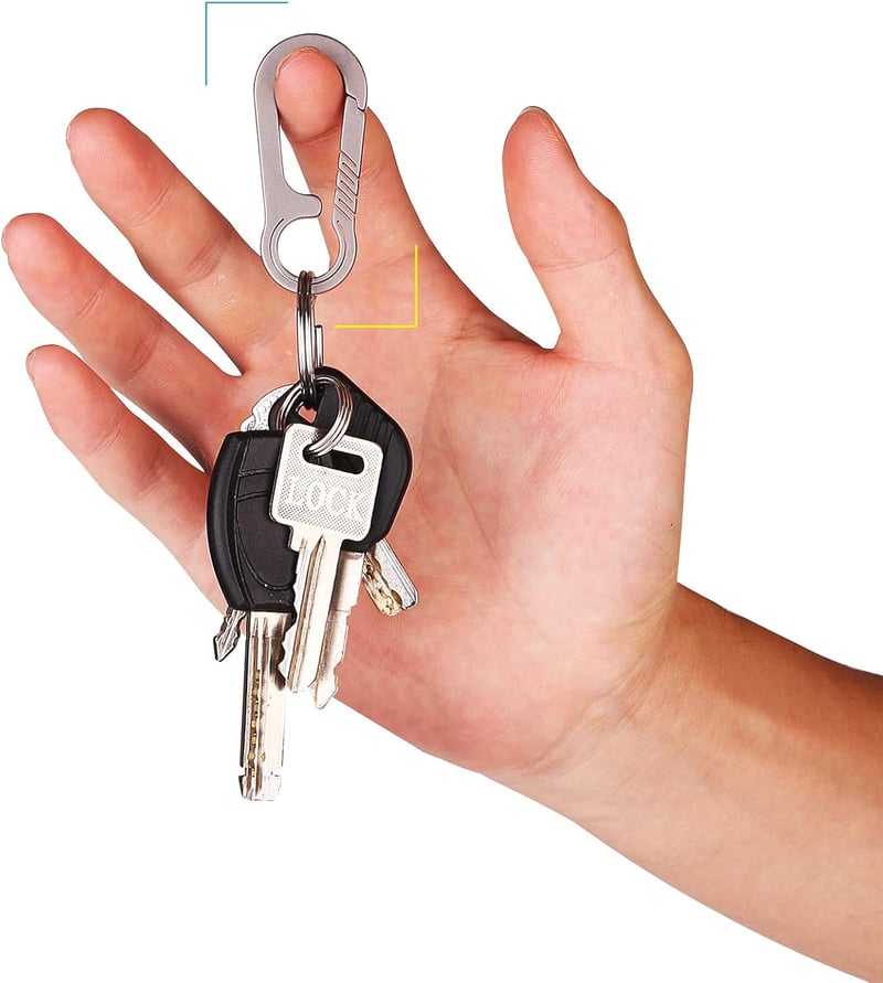 Tibitdeer titán karabiner kulcstartó szett - erős, strapabíró, 2 darabos