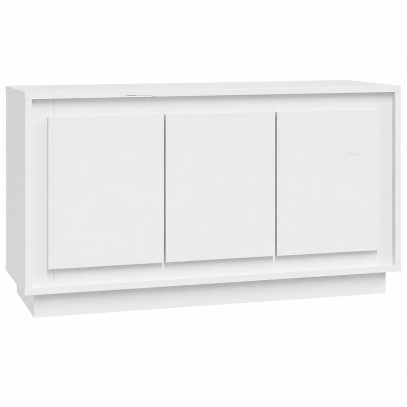 Comodă vidaXL Alb 102x35x55 cm PAL — defect, funcționează parțial: traversă și panou din spate deteriorate (stare: vezi a doua imagine)