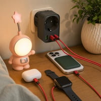 Éjjeli töltősarok: 2 db USB-C kábel + USB-C/A hálózati töltő + MagSafe pénztárcaállvány + USB éjjeli lámpa 1