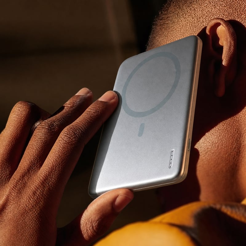 Power bank LISEN Qi2 MagSafe 5000 mAh pre iPhone 16 Pro Max, 15, 14, 13, 12 — neúplný, viditeľne používaný produkt (stav: pozri 2. obrázok)