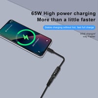 GINTOOYUN PD65W DC 3.5x1.35mm - USB-C Töltőkábel Laptopokhoz, Telefonokhoz és Tabletekhez, 18cm, 65W Teljesítménnyel 4