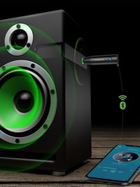 HVMLAK Bluetooth 5.3 AUX adapter autóba, erős mikrofonnal, fém burkolattal 3