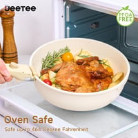 JEETEE 25 Részes Edénykészlet Levehető Fogantyúkkal - Tapadásmentes Serpenyők, Fazekak, Grillserpenyő - Egymásba Rakható, Sütőben Használhat 4