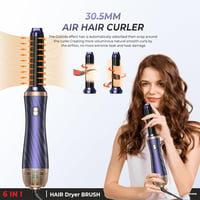 Atopskins 1000W Airstyler Hajformázó Készlet - Hajszárító, Körkefe, Automata Göndörítő, Hajegyenesítő Kefe és Meleglevegős Hajformázó Minden 5