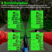 CYCLO-PRO 3.0 Vezeték Nélküli Kerékpár Komputer - 31 Funkció, Nagy Kijelző, Vízálló 3