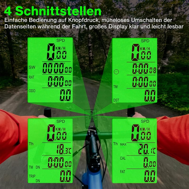 CYCLO-PRO 3.0 Vezeték Nélküli Kerékpár Komputer - 31 Funkció, Nagy Kijelző, Vízálló