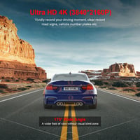 POYBPCY 4K UHD WiFi Autós Fedélzeti Kamera 64GB SD Kártyával, 170° Látószög, Éjjellátó, Mobilalkalmazás Vezérlés, G-szenzor, Parkolóőr Funkc 3