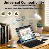 Bluetooth Vezeték Nélküli Billentyűzet és Egér Szett, Ultravékony Ergonomikus Újratölthető Kombó Apple iPad iPhone Samsung Tablet Android PC 11
