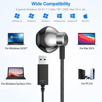 Vezetékes USB Gaming Headset Mikrofonnal és Zajszűréssel PC, PS4, PS5, Laptop 4