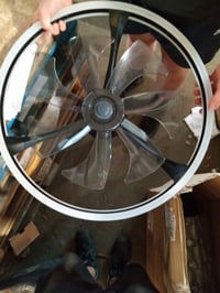 Stropný ventilátor SUNKENET so svetlom, 60 cm, čierny, tichý do spálne — bez diaľkového ovládania (stav: viď 2. obrázok) 2