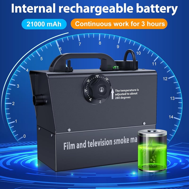 Propulsion Life Kézi Füstgép 400W Beépített Akkumulátor 21000mAh Színpad Film Parti