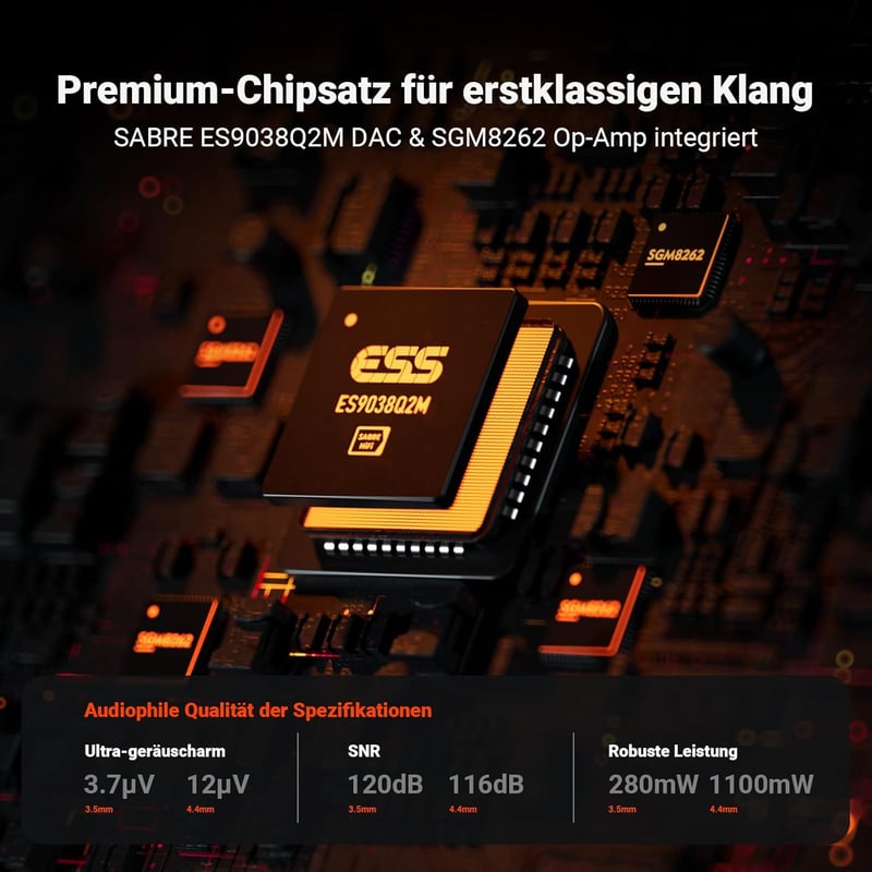 Fosi Audio SK02 DAC Erősítő és Fejhallgató Előerősítő Asztali Készülék
