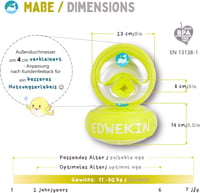 EDWEKIN Premium úszógumi gyerekeknek 1-6 év | TÜV minősített | Nagy légkamrák | Biztonságos úszástanulás 5