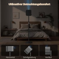 POLESTO Fém Projektor Állvány 50-125 cm, 360° Forgatható Nehéz Fém Talp, 5 kg Teherbírás, Kompatibilis Projektorokkal, Kamerákkal és Mobilte 3