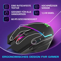 Defender Warframe GM-880L ergonomikus gamer egér, 12800 DPI, RGB, programozható gombok 4
