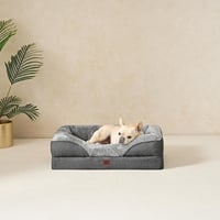 EHEYCIGA Ortopédikus Kutyaágy Memóriahabbal, 76x51x16,5 cm, Mosható Vízálló Kutyafekhely 4 Peremmel, Csúszásgátlós Kutyakanapé Közepes Kutyá 8
