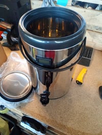 Dozator de băuturi izolat din oțel inoxidabil Tasofac cu robinet, 12 L, cu termometru, pentru băuturi calde și reci — utilizat (stare: vezi a 2-a imagine) 3
