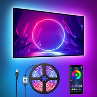 Romwish LED TV háttérvilágítás - 3m RGB szalag, Bluetooth, 40-50" TV-hez 1