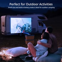 YOTON Y200 Hordozható DLP Mini Projektor Beépített Akkumulátorral, 1080P Full HD Támogatás, Porálló Vetítő Kültéri/Otthoni Mozihoz, Laptop é 9