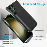 Samsung Galaxy S23 Ultra 6000mAh akkumulátoros tok állvánnyal 3