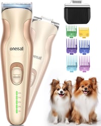 oneisall 2in1 Kutyanyíró és Mancstrimmelő Szett, Csendes Működésű, 2 Fejjel 1