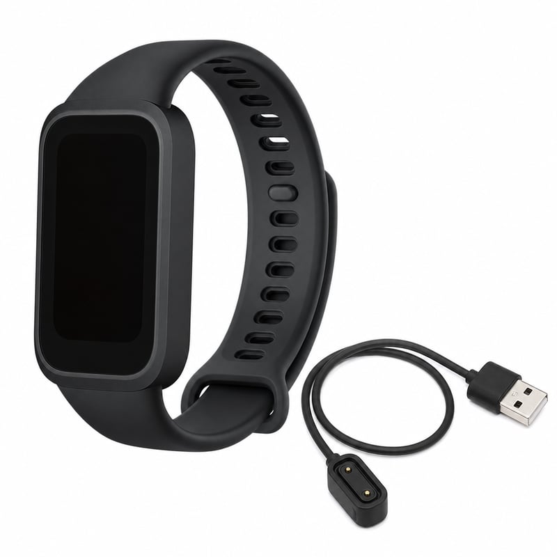 Xiaomi Smart Band 9 Active pametna narukvica - crna — neispravna, za dijelove: dodirni zaslon ne reagira (stanje: vidi 2. sliku)