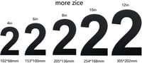 Fekete Rozsdamentes Acél Házszám "2" - Modern 10,2 cm-es 6