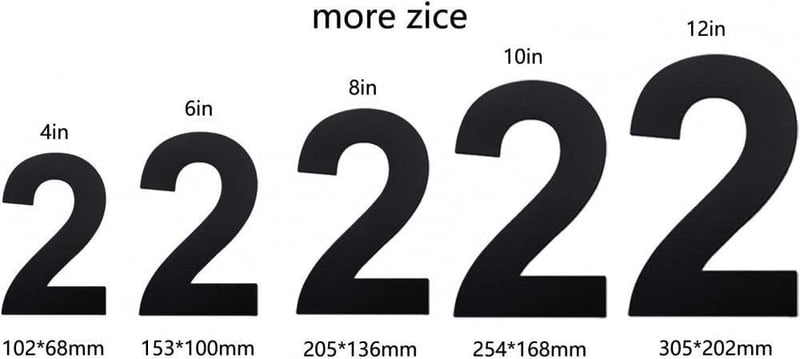 Fekete Rozsdamentes Acél Házszám "2" - Modern 10,2 cm-es