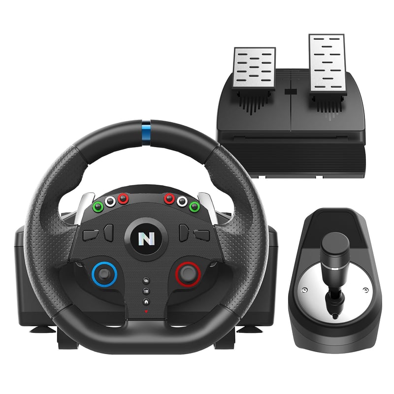 NITHO Drive Pro ONE Versenyszimulátor Kormány Pedálokkal és Váltóval, 270 Fokos Holtpont Nélküli PC Játékkormány Windows Szimulációs Játékok - Drive Pro ONE PC