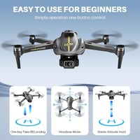 OKYUK Kezdő Drón 1080P HD FPV Kamerával, Magasságtartás, Automatikus Akadályelkerülés, 45 Perc Repülési Idő, Fejnélküli Mód, 3D Flip Funkció 3
