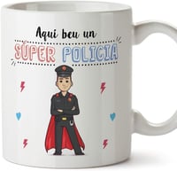 Rendőrségi Szuperhős MUGFFINS Bögre 350 ml - Egyedi Ajándék Rendőröknek 1
