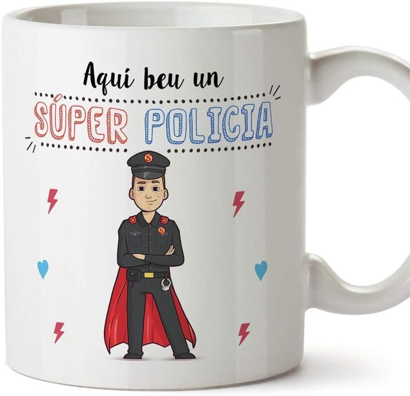 Rendőrségi Szuperhős MUGFFINS Bögre 350 ml - Egyedi Ajándék Rendőröknek