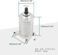 GOOFIT 10T CCW Elektromos Indítómotor VL125 250 Motorokhoz 2000-2007 Kompatibilis 31100-26F00-000 Alkatrész Csere 2