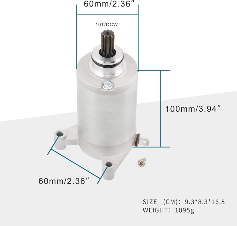 GOOFIT 10T CCW Elektromos Indítómotor VL125 250 Motorokhoz 2000-2007 Kompatibilis 31100-26F00-000 Alkatrész Csere