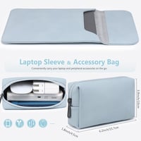 MacBook Pro 14 és 13,3" laptopokhoz vízálló HYZUO táska - halványkék 2