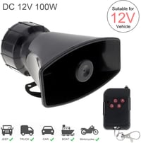 Autós sziréna 7 hanggal, távirányítóval - 12V 100W 3